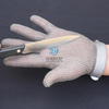 Plastic Strap Five Finger Stainless Steel Metal Mesh Gloves 