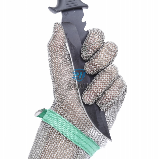 Chainmail Glove Long Cuff 19cm With 316L Stainless Steel 