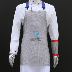 Stainless Steel Chainmail Mesh Apron for Meat Cutting and Safety Work Bib