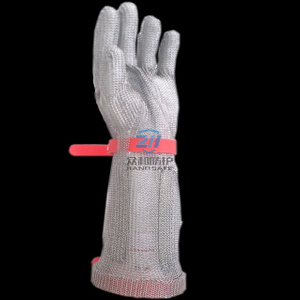 Chainmail Glove Long Cuff With EVA Strap, XXS, XS, S, M, L, XL Six Size