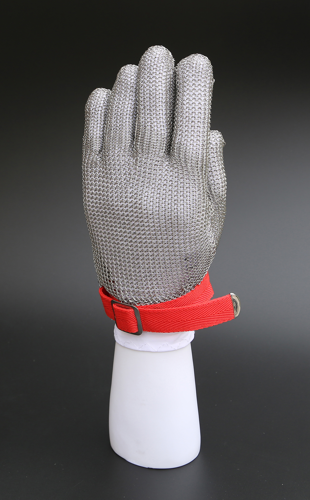 Five Fingers Stainless Steel Ring Mesh Safety Glove for Cut Resistant r